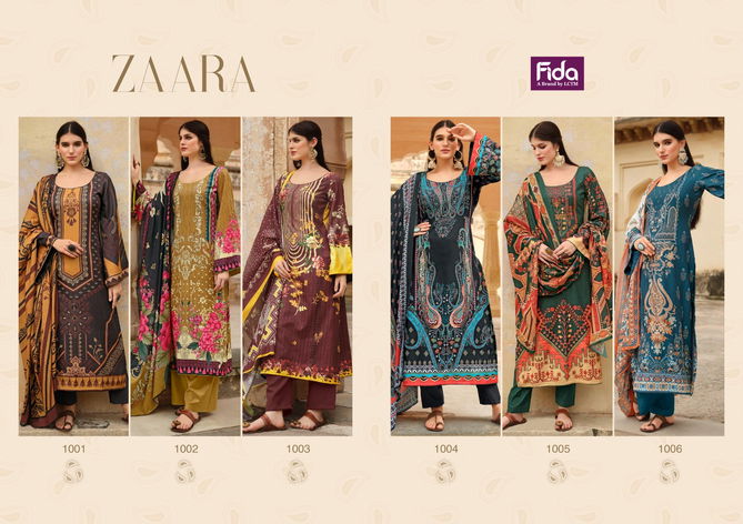 Zaara By Fida Printed Pashmina Dress Material Catalog